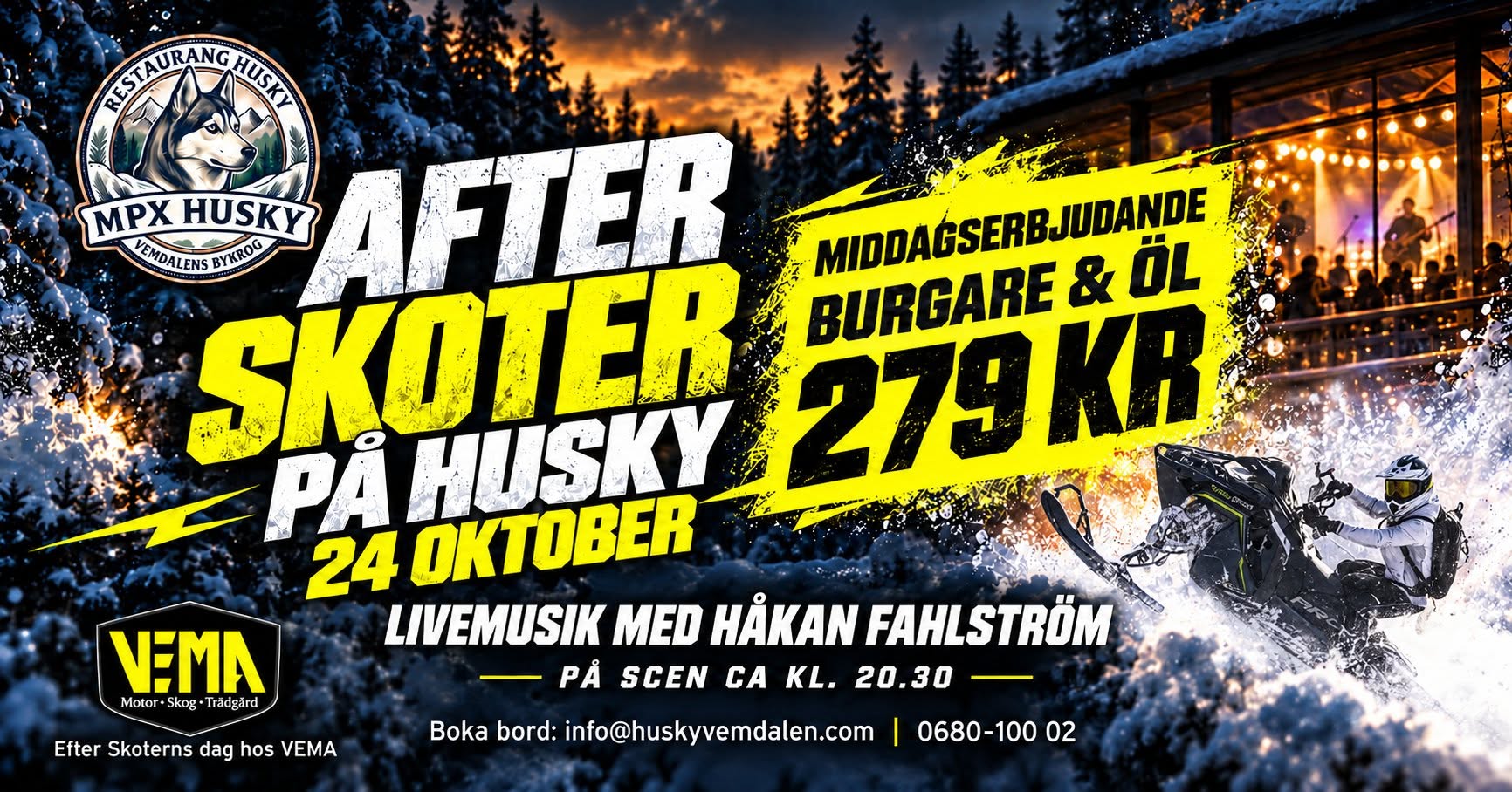 After skoter på Husky